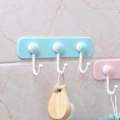 

Household Glue Hook Back Of The Door No Trace Nail-free With Three Hooks Multi-Purpose Hooks