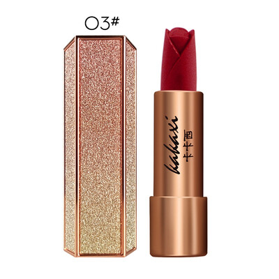 

Flower Shape Lipstick Matte Waterproof Velvet Lip Stick 18 Colors Pigments Makeup Matte Lipsticks Long Lasting