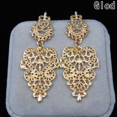 

Vintage Elegant Black Bohemian Ear Cuff Hoop Earrings Hollow Flower