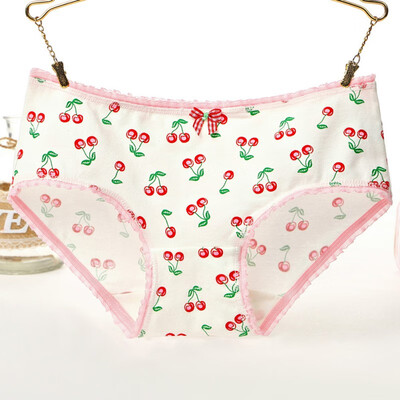 

Womens Mid Rise Seamless Cotton Underwear Briefs Cartoon Print Cute Lingerie Ladies Underpants