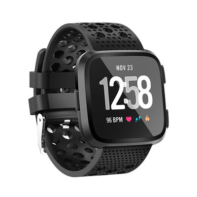 

〖Follure〗Replacement Soft Silicagel Sports Watch Band Strap For Fitbit Versa BK
