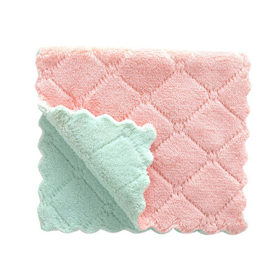 

Toponeto 4PC Nonstick Oil Coral Velvet Hanging Hand Towels Kitchen Dishclout