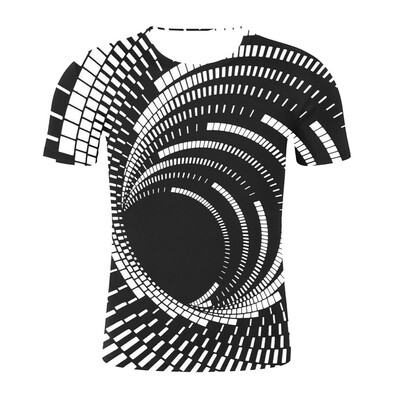 Toponeto Mens 3D Printed Funny Round Neck Short Sleeves Fashion T Shirt Blouse Tee