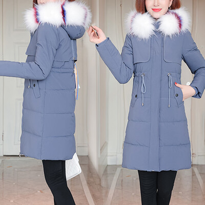 

Tailored Women Winter Warm Coat Hooded Thick Warm Slim Jacket Long Overcoat