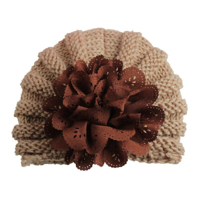 

Newborn baby hat Flower Bowknot baby cap Infant Girls autumn hats Hospital Cap Soft Cotton Toddler Knit newborn baby photo prop
