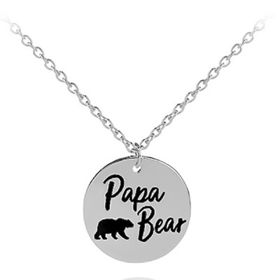 

Papa Bear Necklace Pendant Family Cute Necklaces Cartoon Bear Gifts