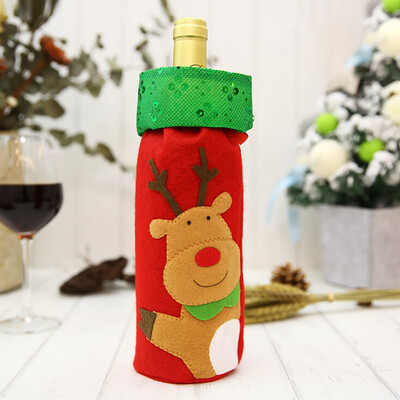 

〖Follure〗Wine Bottle Cover Bags Decoration Home Party Santa Claus Christmas