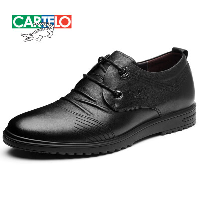 

Cartier crocodile CARTELO first layer leather straps comfortable non-slip driving increased mens business casual shoes men 10097 black 42