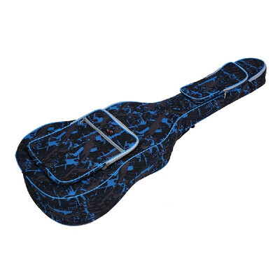 

600D Water-resistant Oxford Cloth Camouflage Blue Double Stitched Padded Straps Gig Bag Guitar Carrying Case for 41Inchs Acoustic
