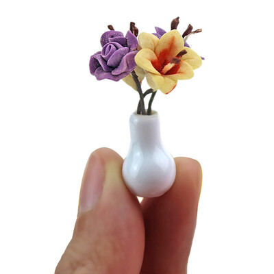 

YIWULASimulation Decoration Doll-house Miniature Scene Ceramic Vase Pretend Play Toy