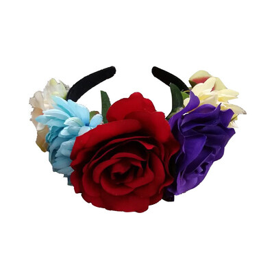

Cute Girl Flower Christmas Headband Hair Band Fluffy Hair Hoop for Party Wedding Daily Decor