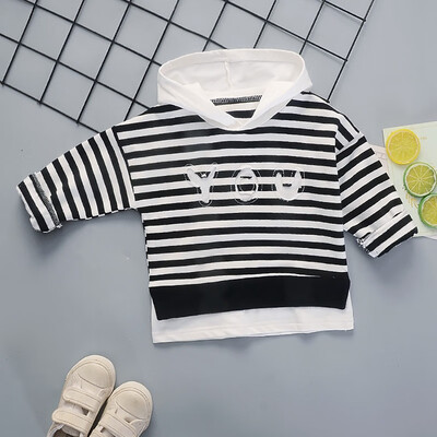 

Autumn Baby Girl Stripe Pattern Long Sleeve Hoodie Sweatshirt Casual Toddler Outerwear