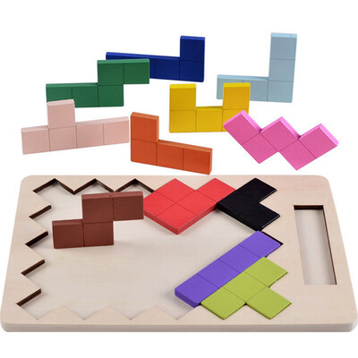 

YIWULAEarly Child Educational Toy Building Blocks Intellectual Assemb Wooden Blocks