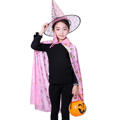 

Halloween Costume Witch Cloak Masquerade Cosplay Cape Hat Set Party Stage Props