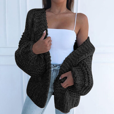 

Toponeto Women Casual Long Sleeve Solid Sweater Cardigan Coat