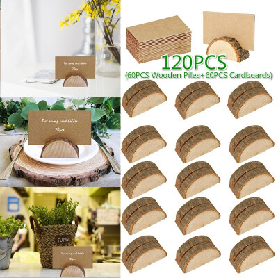 

1208040pcs Wooden Name Place Cards Holders Wedding Party Direction Signs Home Supplies for Wedding Decoration