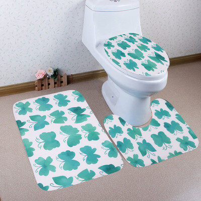 

〖Follure〗Bathroom Toilet Three Piece Floor Mat Door Mat Bathroom Carpet
