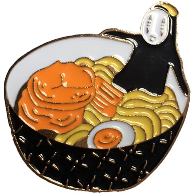

Attractive fashion Funny Japanese Anime Ramen No Face Man Fashion Punk Brooch