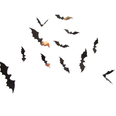 

3D 12pcs Removable Wall Sticker Stereoscopic Bat Decal Halloween Festival Home Decor