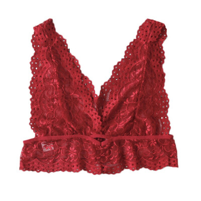 

Sexy Push Up bras for women Deep V Lace Perspective Bra Seamless Strapless Bra Sexy Lingerie Temptation No Steel Ring Bra