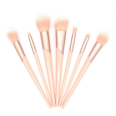 

7Pcs Inclined Tube Makeup Brush Set Loose Powder Brush Eyeshaodw Highlighter Brush Kit Contour