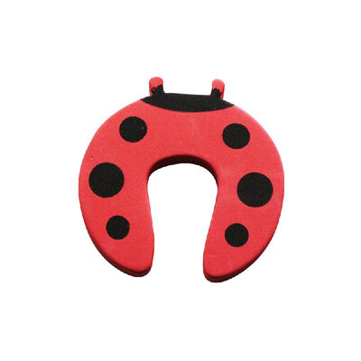 

1PCS AnimalInsect Baby Security Door Card Protection Tools for Baby Safety Door Care Card Cute AppearanceRed Ladybug