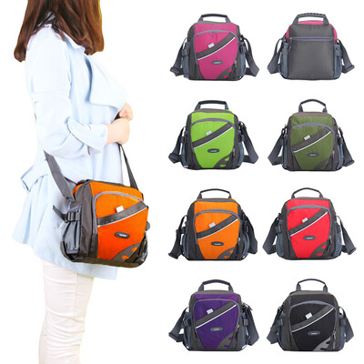 

New Unisex Nylon Crossbody Bag Waterproof Contrast Color Zipper Multi-Pockets Casual Sport Outdoor Small Shoulder Bags Handbag