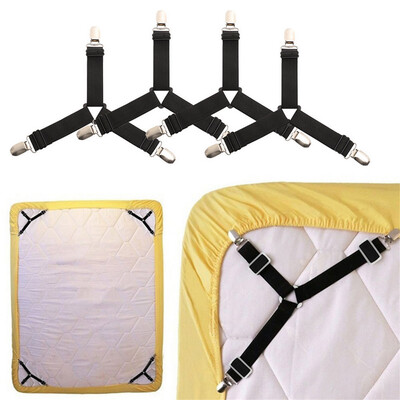 

〖Follure〗4Pcs Bed Sheet Mattress Holder Fastener Anti-slip Fix Clip