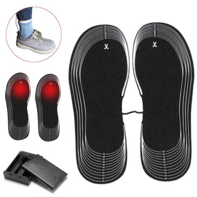 

Carbon Fiber Electric Battery Heating 50 Degree Warm Insert Shoe Insole Women Men Winter Heated Insoles Foot Pad Heater 1 Pair