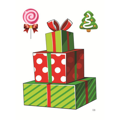 

Christmas Gift Merry Christmas 3D Bubble Sticker Cartoon Santa Claus Bell Puffy Stickers New Year Xmas Sticky Decor For Kid