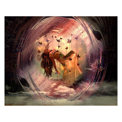 

5D DIY Diamond Painting Cross Stitch Kit Full Round Resin Diamond Covered Without Frame for Home Decor