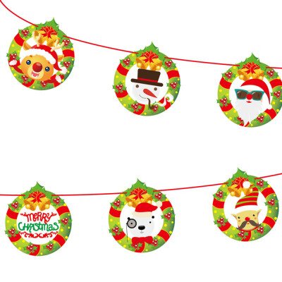 

Tailored Christmas Paperboard Pennant Flags Banners Hanging Buntings Garland Banner