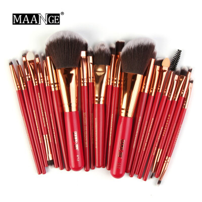 

Gobestart Wooden Makeup Brush Set tools Make-up Toiletry Kit Make Up Brush Set 22Pcs