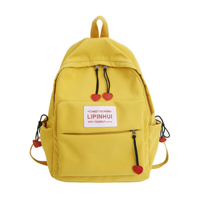

Women Fashion Lovely Red Heart Backpack Waterproof Casual Shoulder Bag Schoolbag Teenagers Book Bag