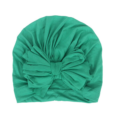

All Season Sweet Baby Girl Hat With Bowknot Comfortable Cute Solid Color Candy Color Baby Turban Cap Elastic Infant Accessories