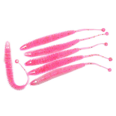 

6Pcsset 80mm Fishing Lure Artificial Soft Bait Carp Lures Night Luminous Worm Bait Fishing Tackle Accessories