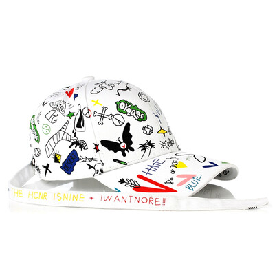 

Graffiti Baseball Cap Unisex Long Strap Hat Adjustable Visor Hat