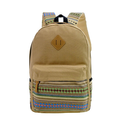 

Tailored Fashion Women Nylon Patchwork Color Capacity Student Backpack Travel Couple Bag