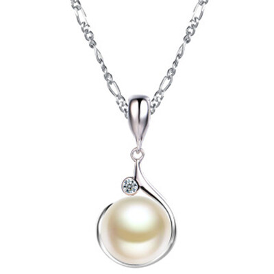 

Fashion Simple Silver Plating Diamond Crystal Pearl Pendant Necklaces for Women Party Wedding Necklace Jewelry