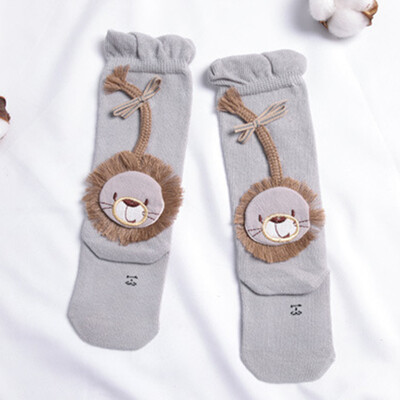 

Infant Baby Girl Socks Knee High Warmer Cotton Cartoon Lion Boot Sock Usable