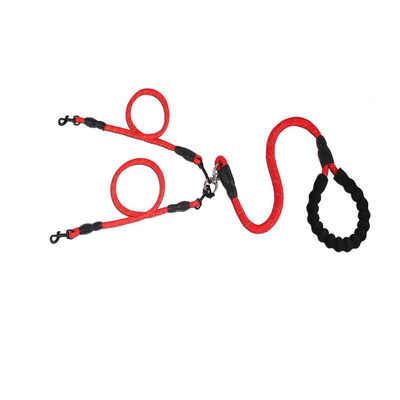 

DoubleThree Head Pet Dog Walking Leash Traction Rope Training Elastic Puppy Collar Belt Nylon Strap