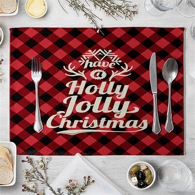 

Gobestart Christmas Kitchen Living Room Decoration Home Restaurant Table Mat Hotel Supplies