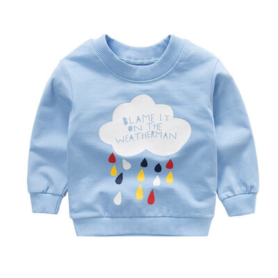 

Kids Baby Boys Girls Cotton Jumper Sweatshirt Casual Print O-Neck Long Sleeve Tops Clothing