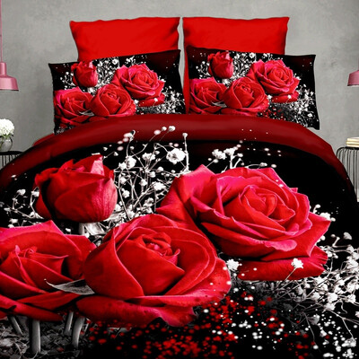 

3D Effect 4 Piece Printed Duvet Quilt Cover Complete Bedding Sets