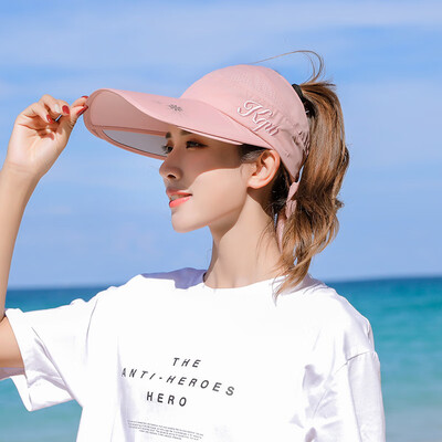 

Hat Female Summer Skytop Sunshade Cap Sunscreen Cap Face Cover Ultraviolet Protection Travel Extensible Sun Cap