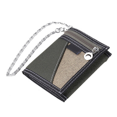 

Casual Trifold Men Short Wallet Credit Card Multi Slots Purse Zipper Money Bag