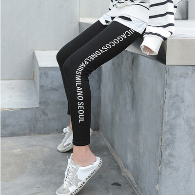 

Fashion Trend Letter Print High Waist Leggings Simple Beautiful Women Skinny Pants Ankle- Length Cotton Polyester Casual