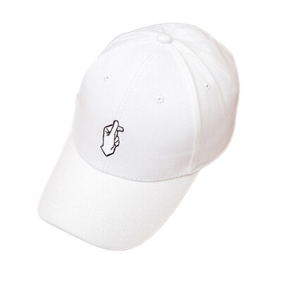 

Stylish Chic Korea Love Finger-gesture Curved Eaves Summer Baseball Hat Men Cap
