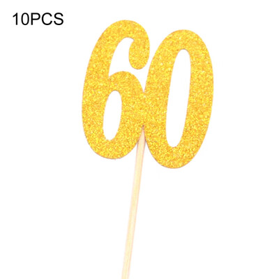 

10PCS Digital Cake Insert Cake Decorator Anniversary Party Decoration Festival Party Supplies