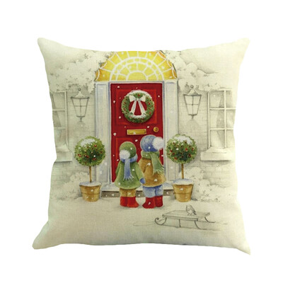 

Siaonvr Christmas Pillow Cover Pillowcases Decorative Sofa Cushion Cover 45x45cm